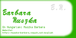 barbara muszka business card